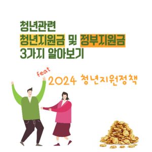 청년관련 청년지원금 및 정부지원금 3가지 알아보기(feat. 2024 청년지원정책)
